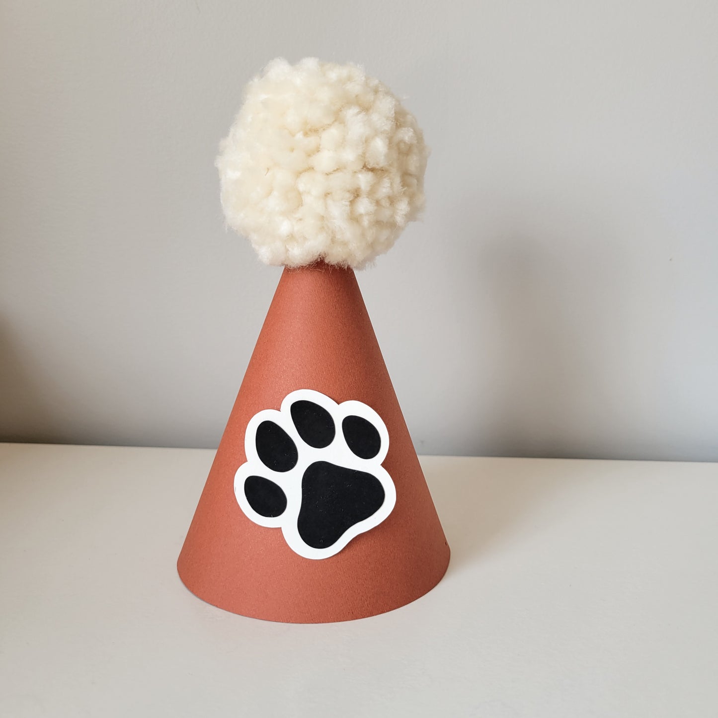Orange Dog Paw Party Hat / Dog