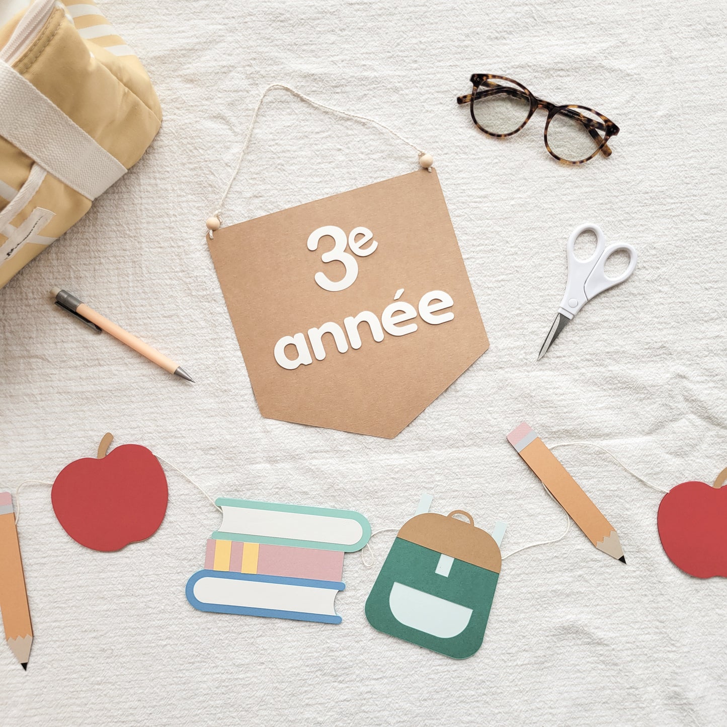 Guirlande décorative Back to school