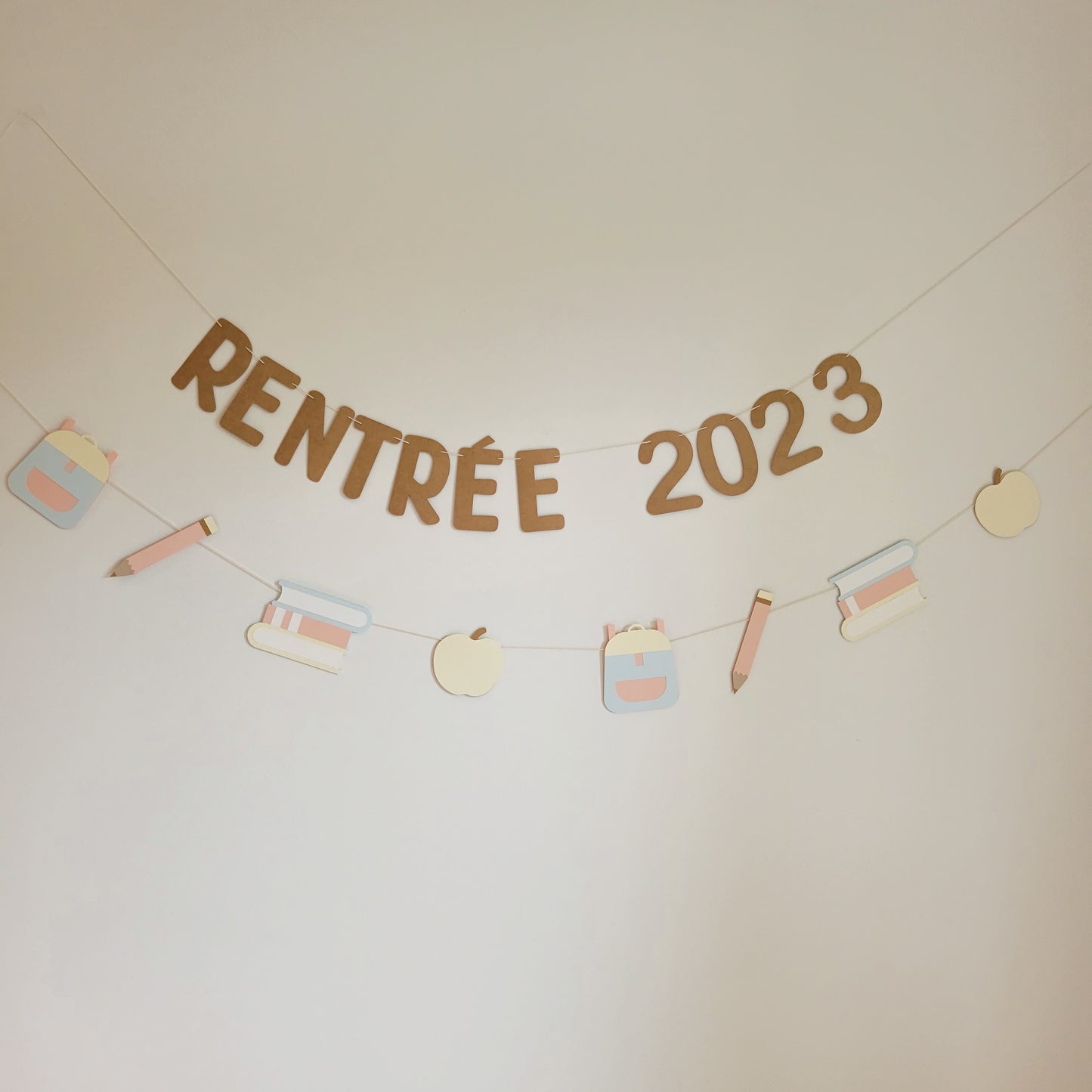 Guirlande décorative Back to school / Pastel