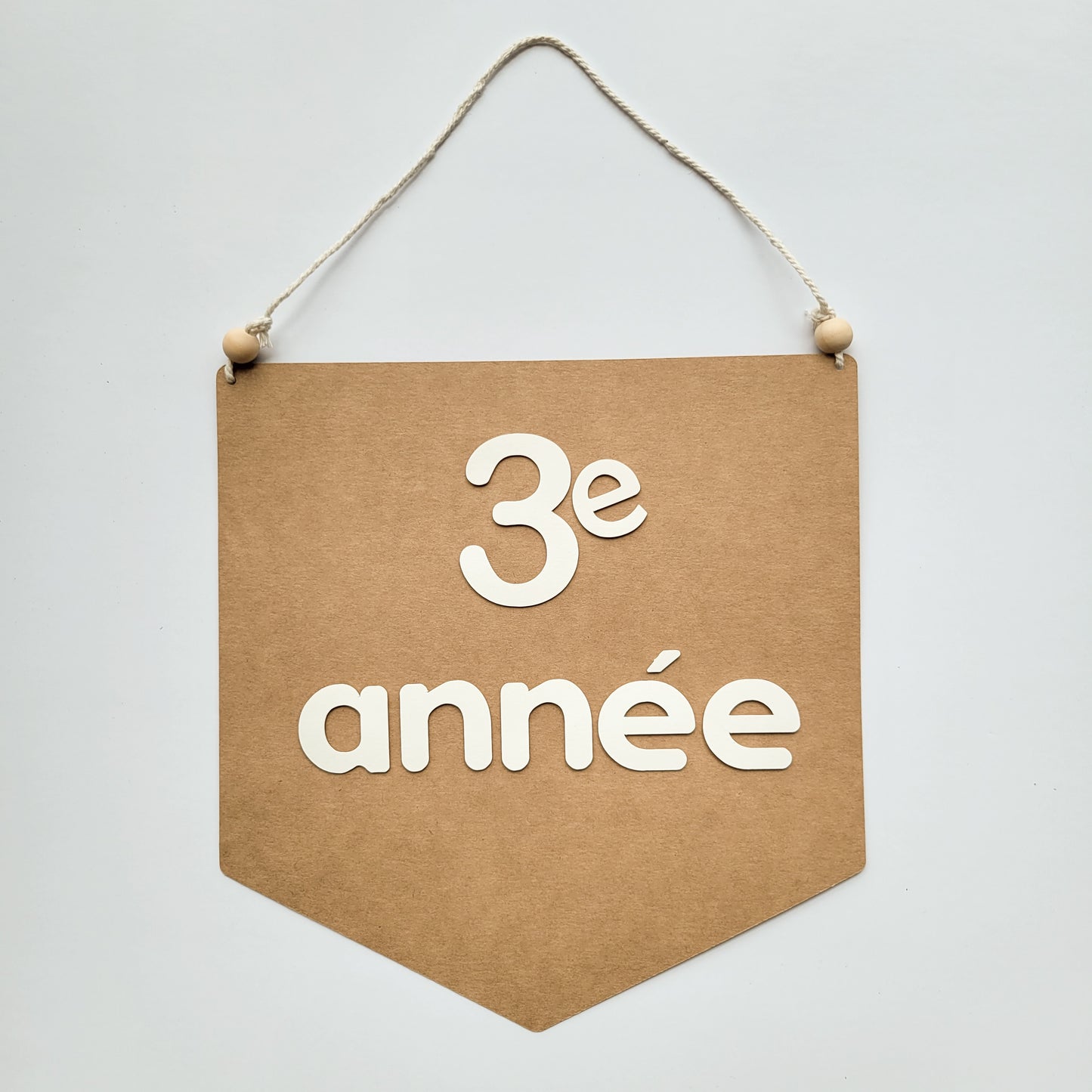 Bannière scolaire / Kraft écriture blanche