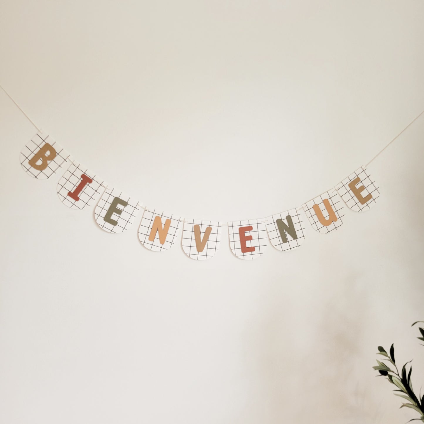 Banderole Bienvenue / Carreauté