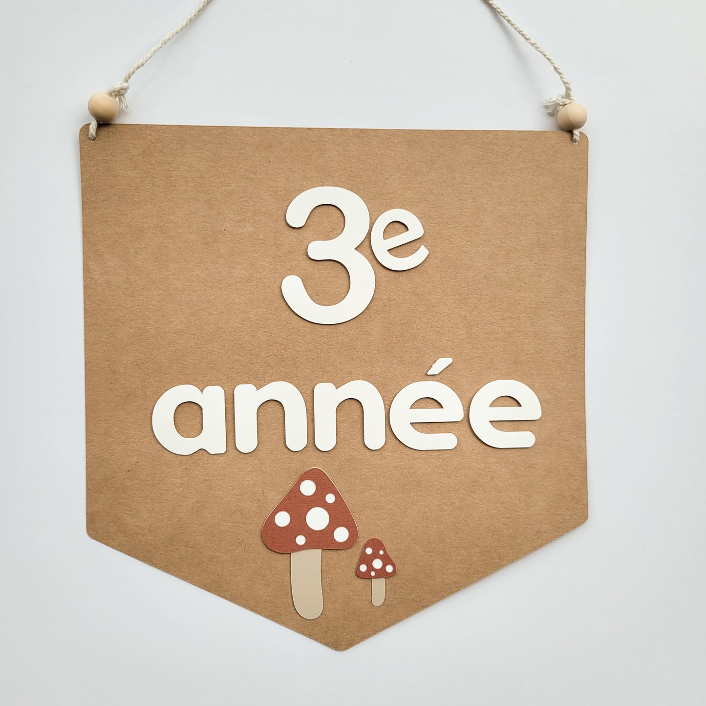 Bannière scolaire / Kraft écriture blanche