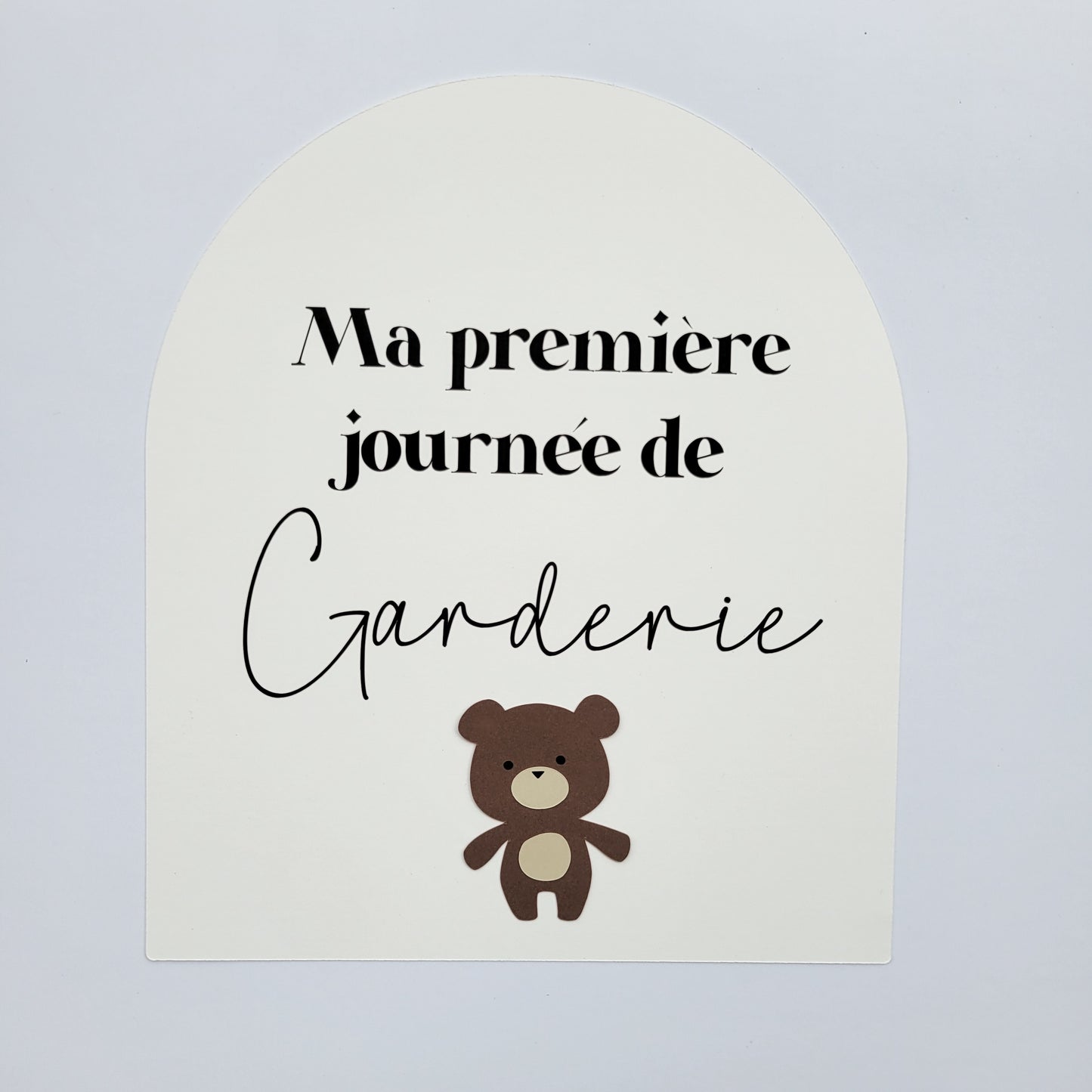 Affiche ''ma première journée de'' (Motif au choix) / Écriture noire