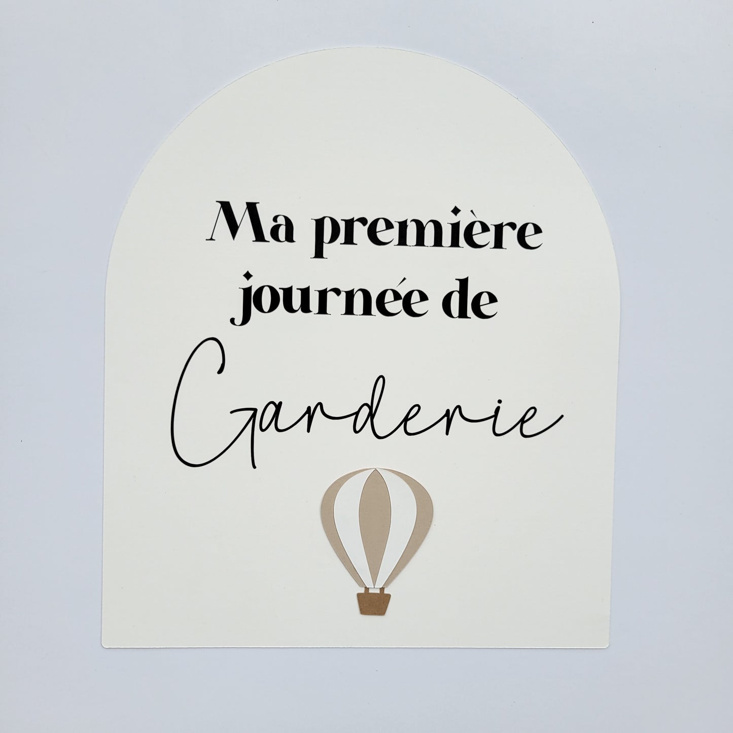 Affiche ''ma première journée de'' (Motif au choix) / Écriture noire