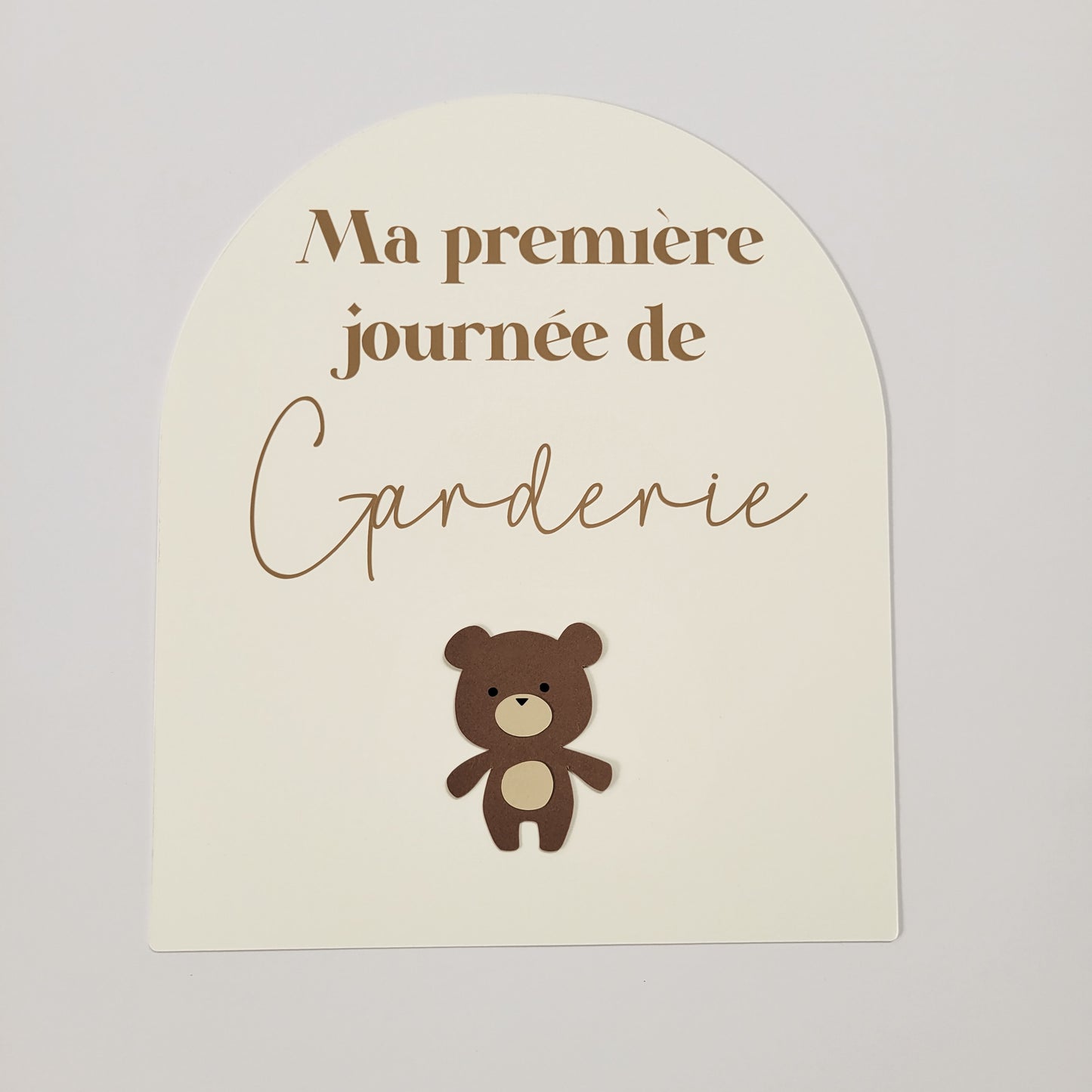 Affiche ''ma première journée de'' (Motif au choix) / Écriture kraft