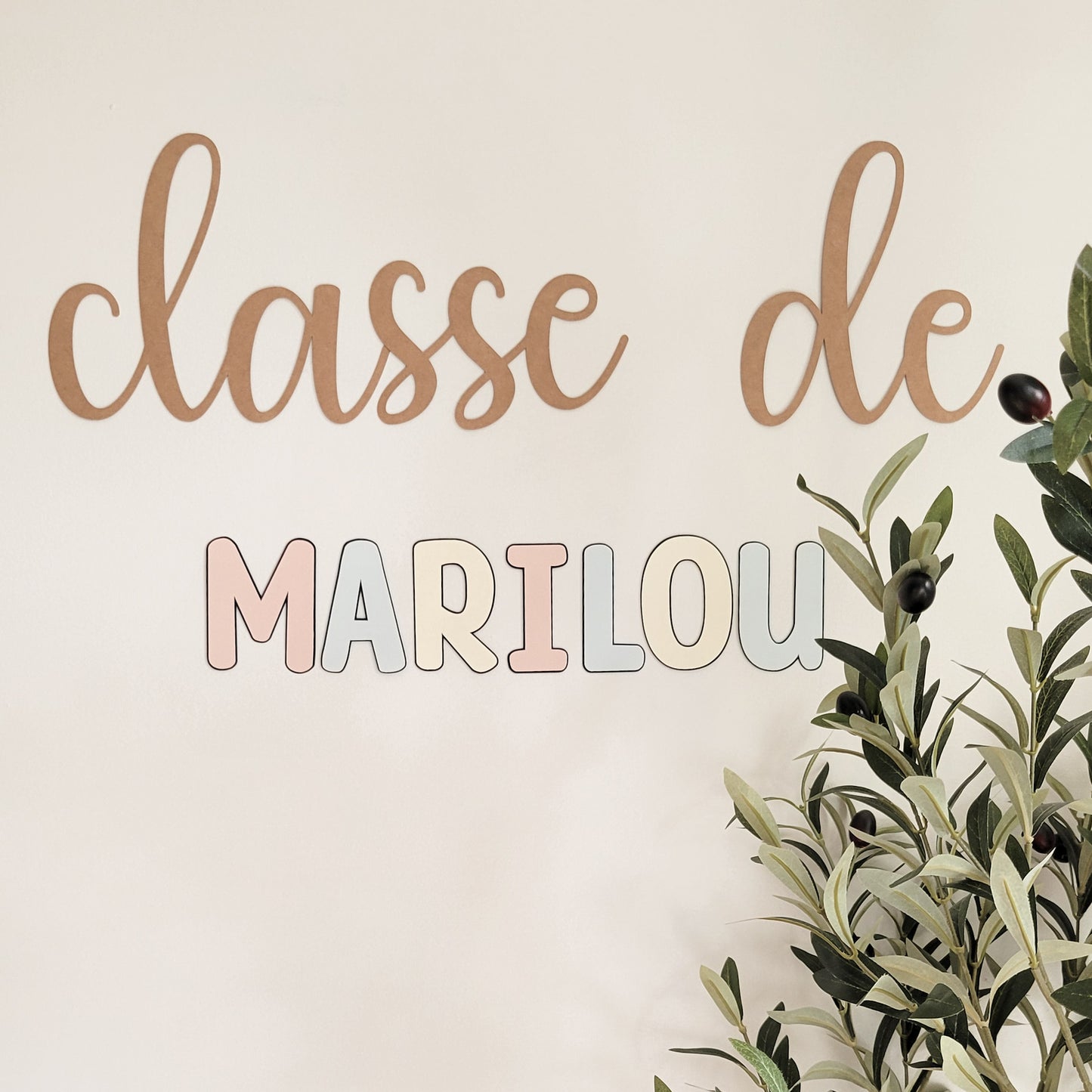 Affiche murale ''Classe de '' / Pastel