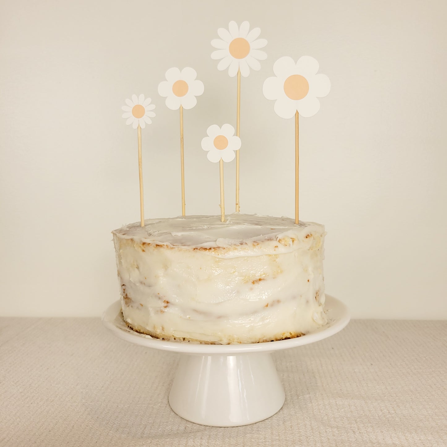Ensemble (6) de toppers à gâteau Fleurs / Daisy