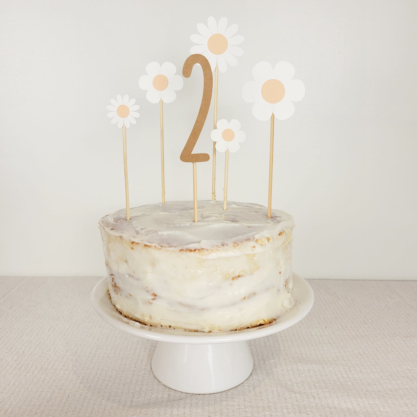 Ensemble (6) de toppers à gâteau Fleurs / Daisy
