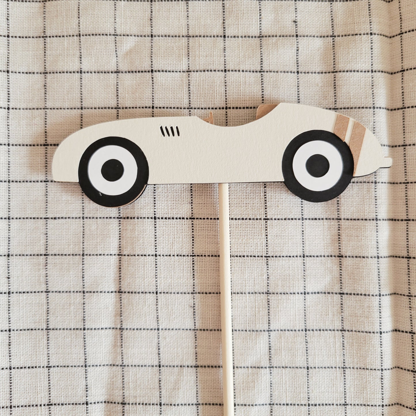 Topper à Gâteau / Voiture Crème