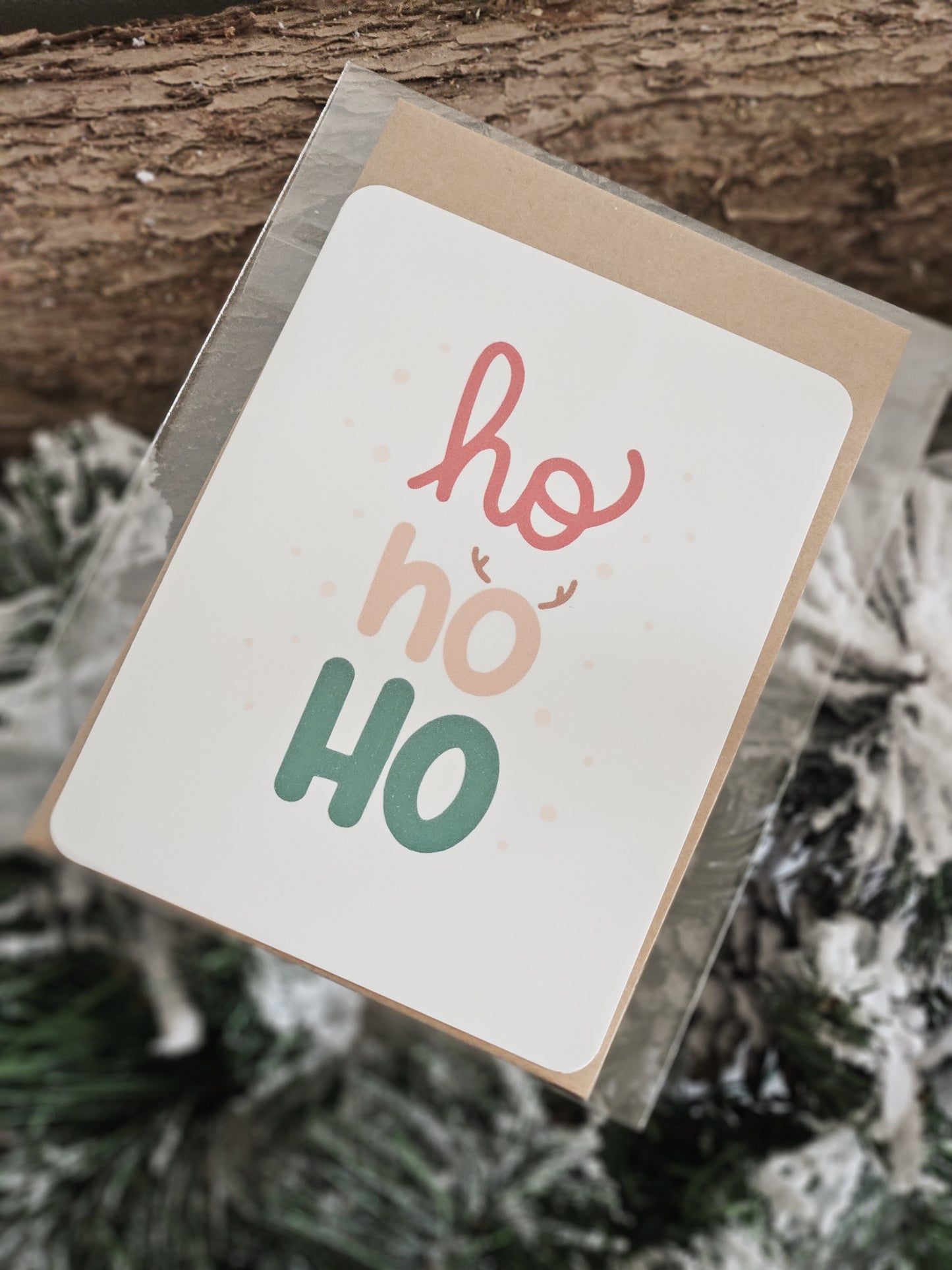 Carte de Noël / Classique HO HO HO