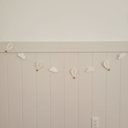 Decorative garland / Hot air balloon Beige