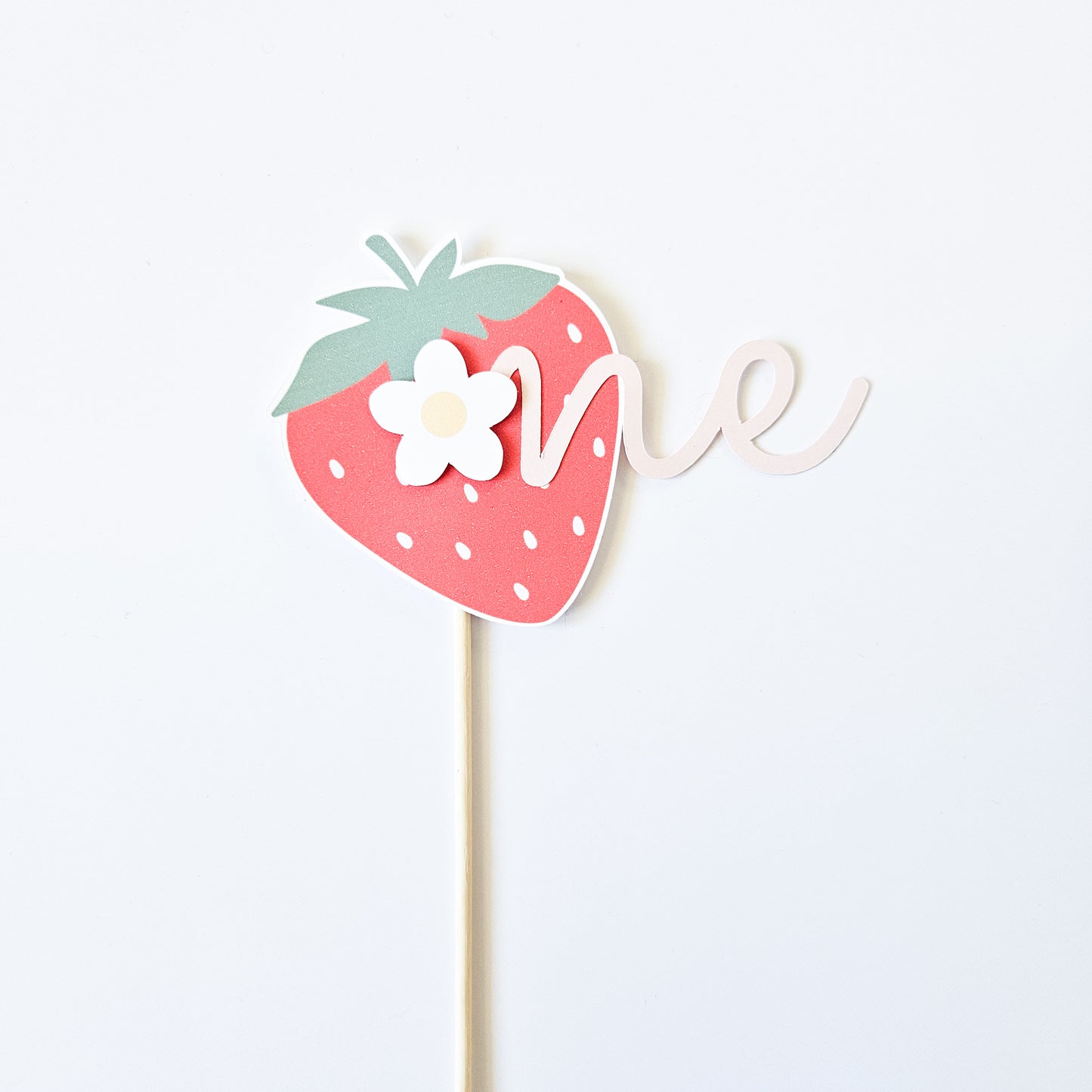 "One" Cake Topper / Strawberries