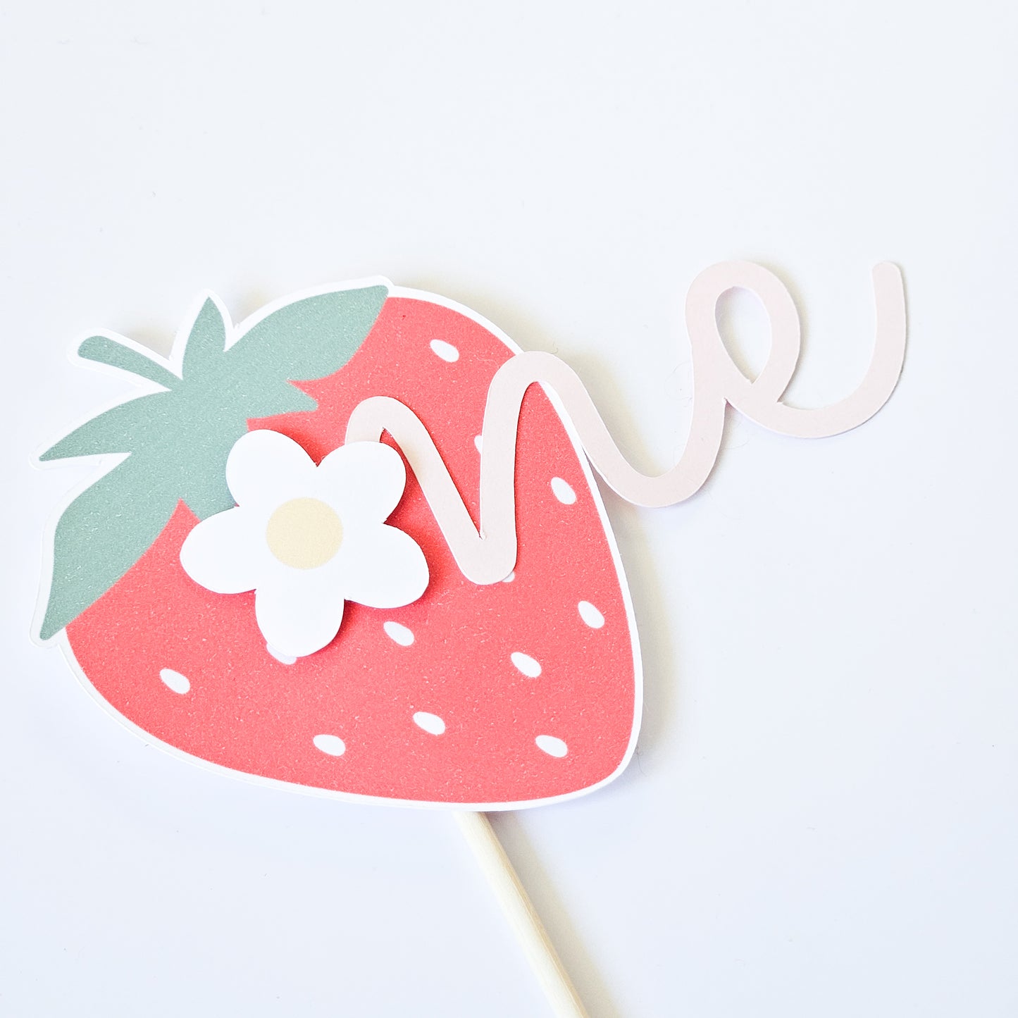 "One" Cake Topper / Strawberries