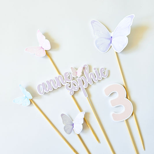 Cake Topper Set / Butterflies