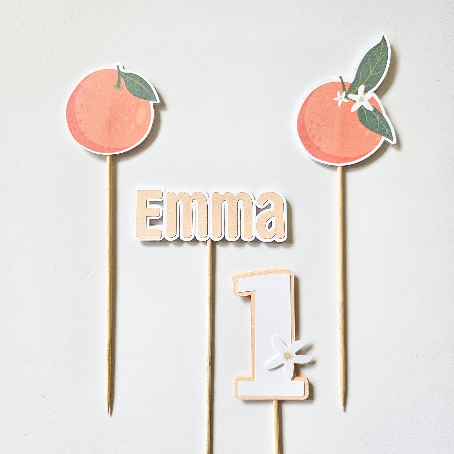 Cake topper set / Clementine