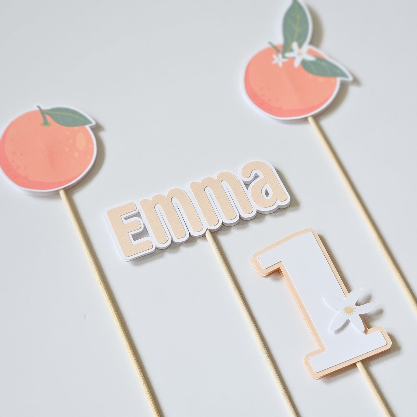 Cake topper set / Clementine