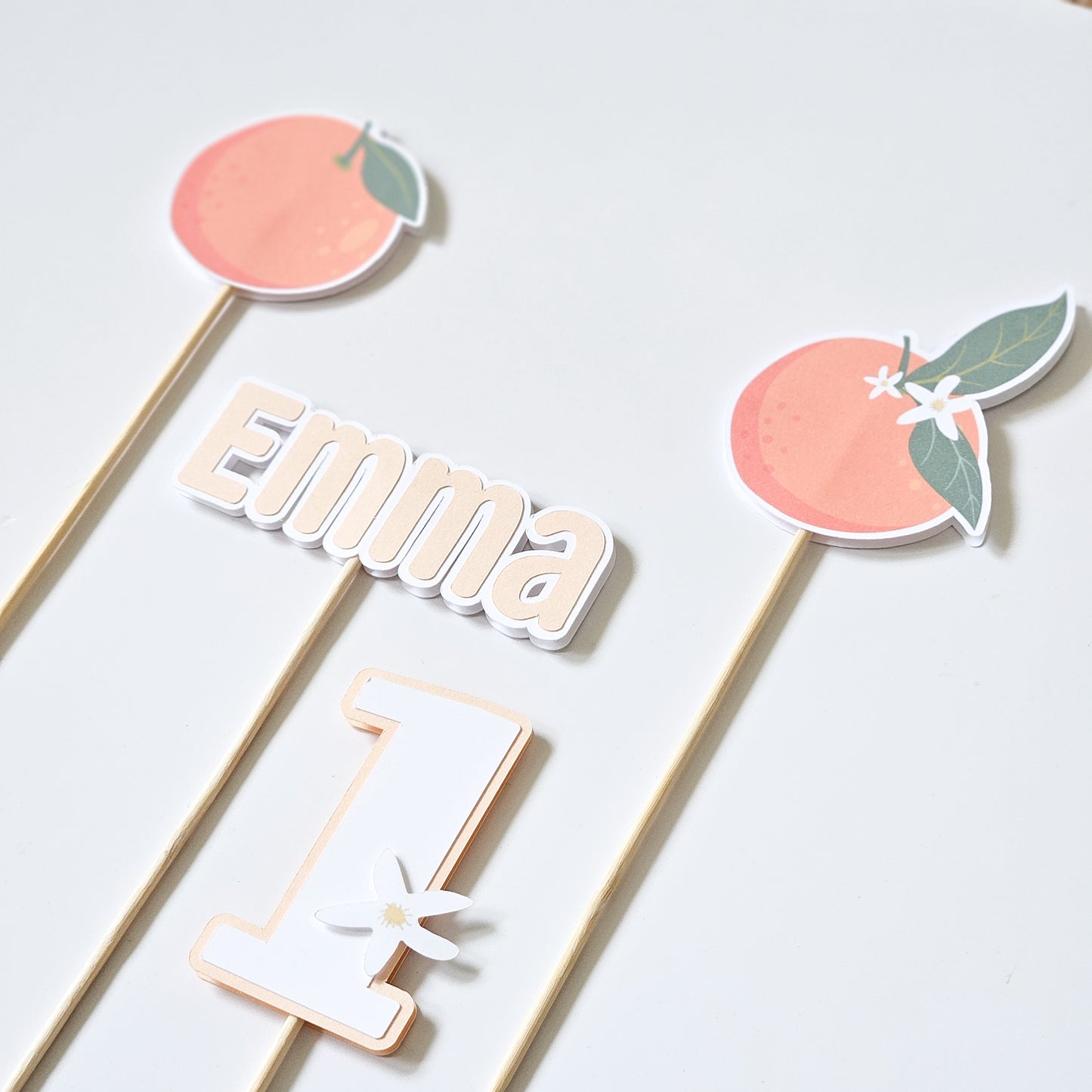 Cake topper set / Clementine