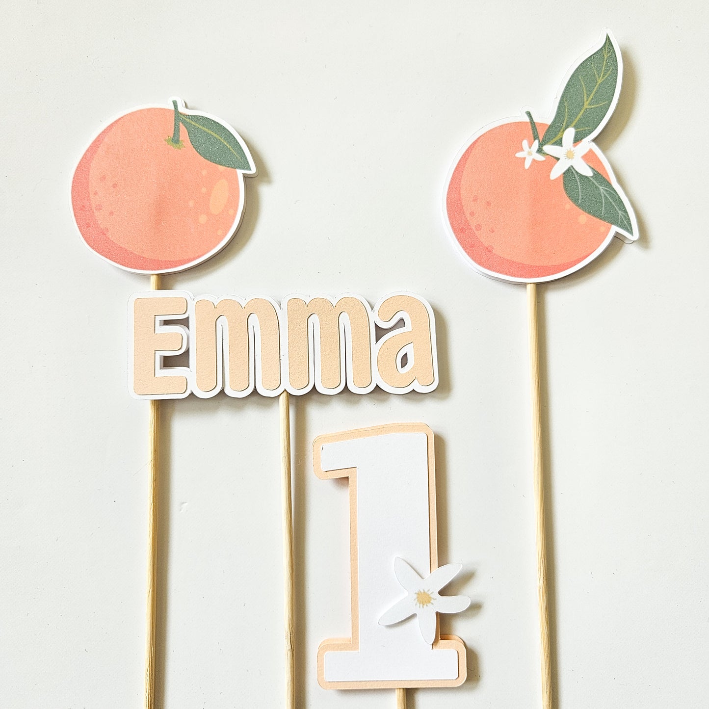 Cake topper set / Clementine