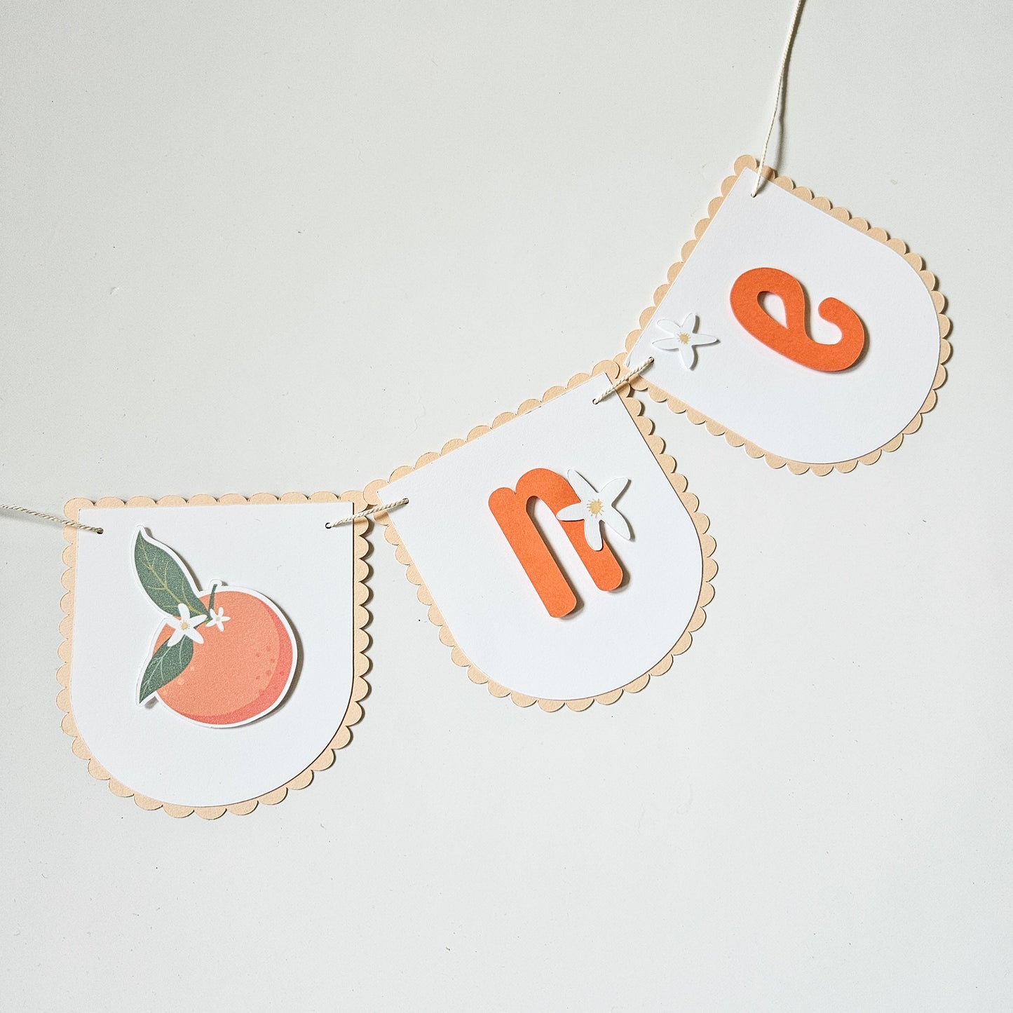 "One" garland for high chair / Clementine