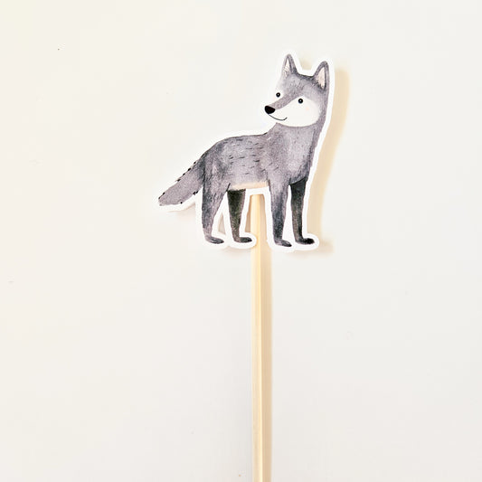 Topper à gâteau Loup / Animaux de la forêt