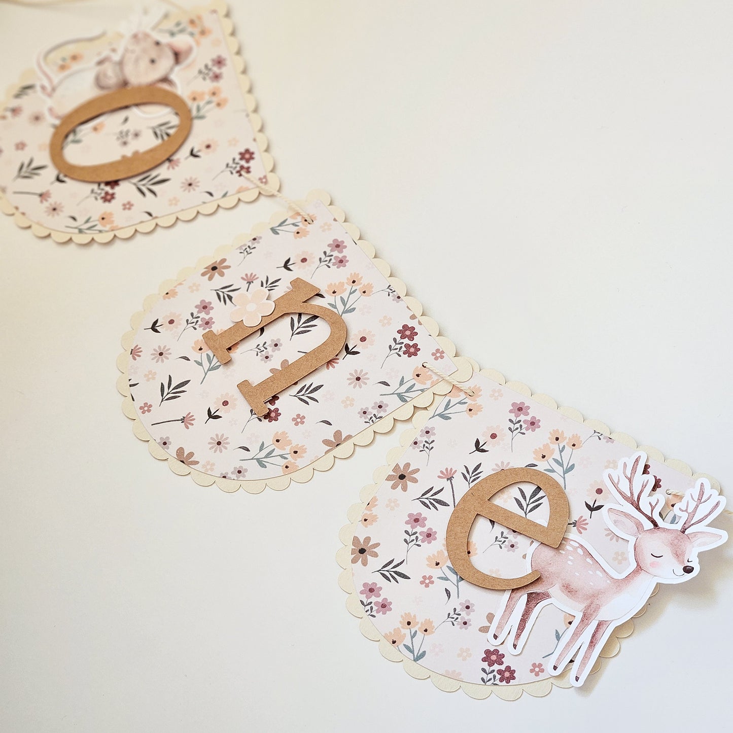 "One" High Chair Garland / Autumn Flowers