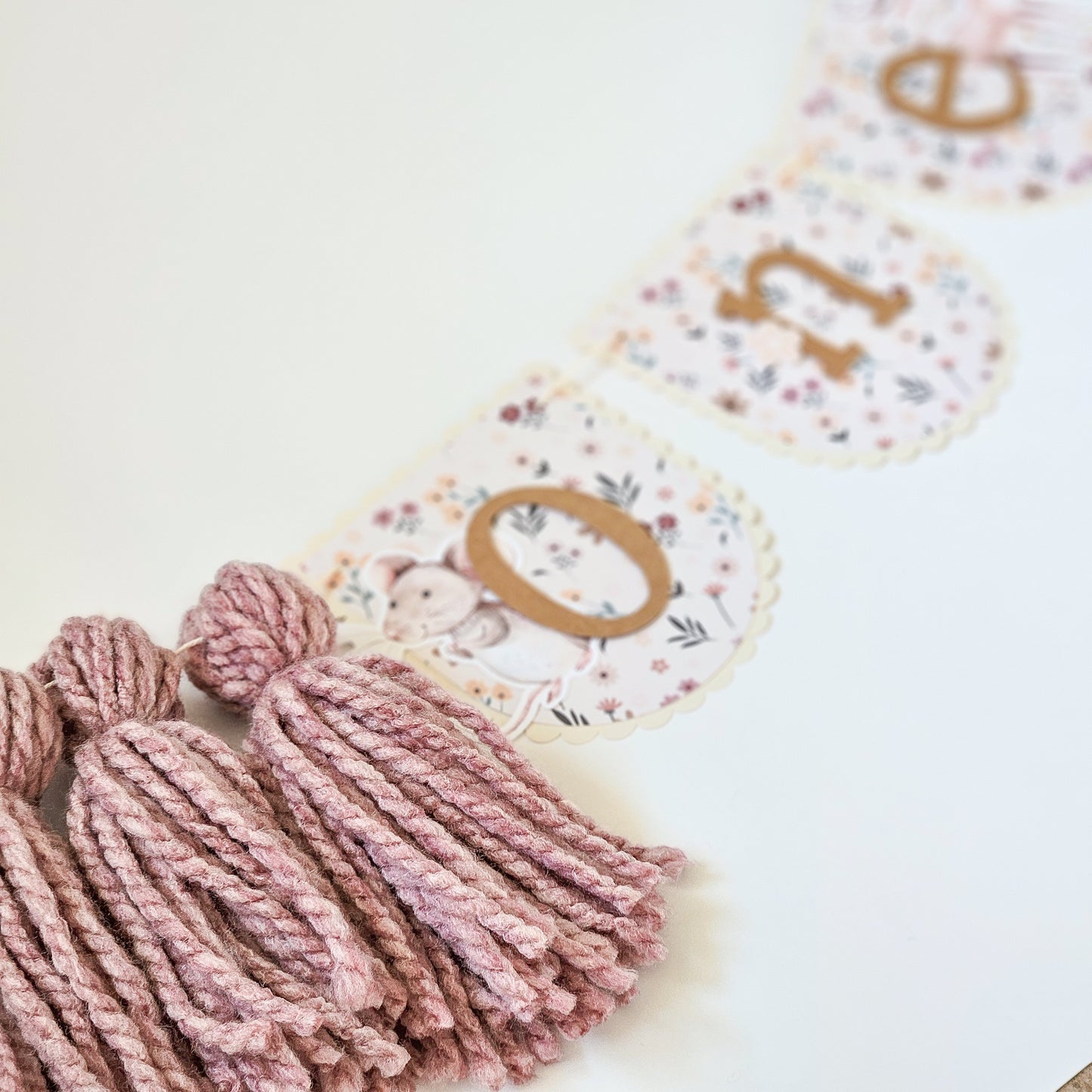 "One" High Chair Garland / Autumn Flowers