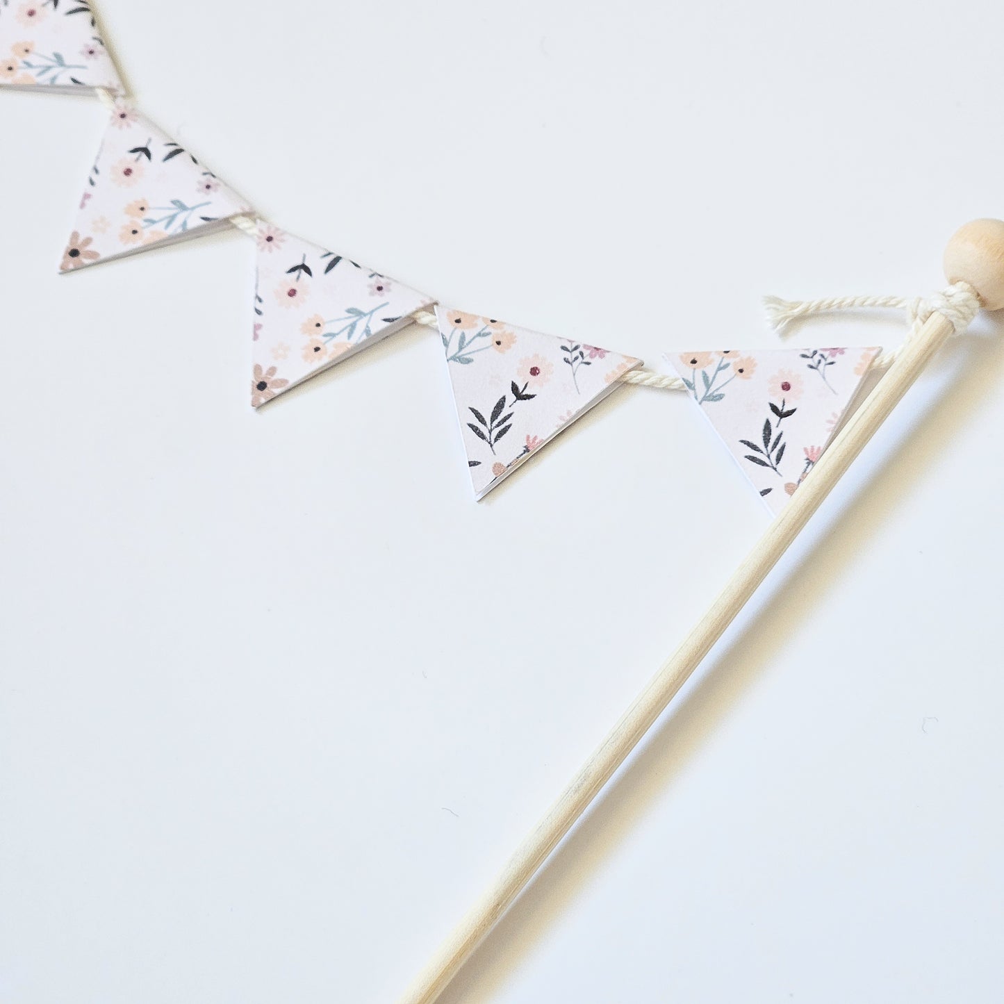 Mini floral pennant cake topper / Forest animals