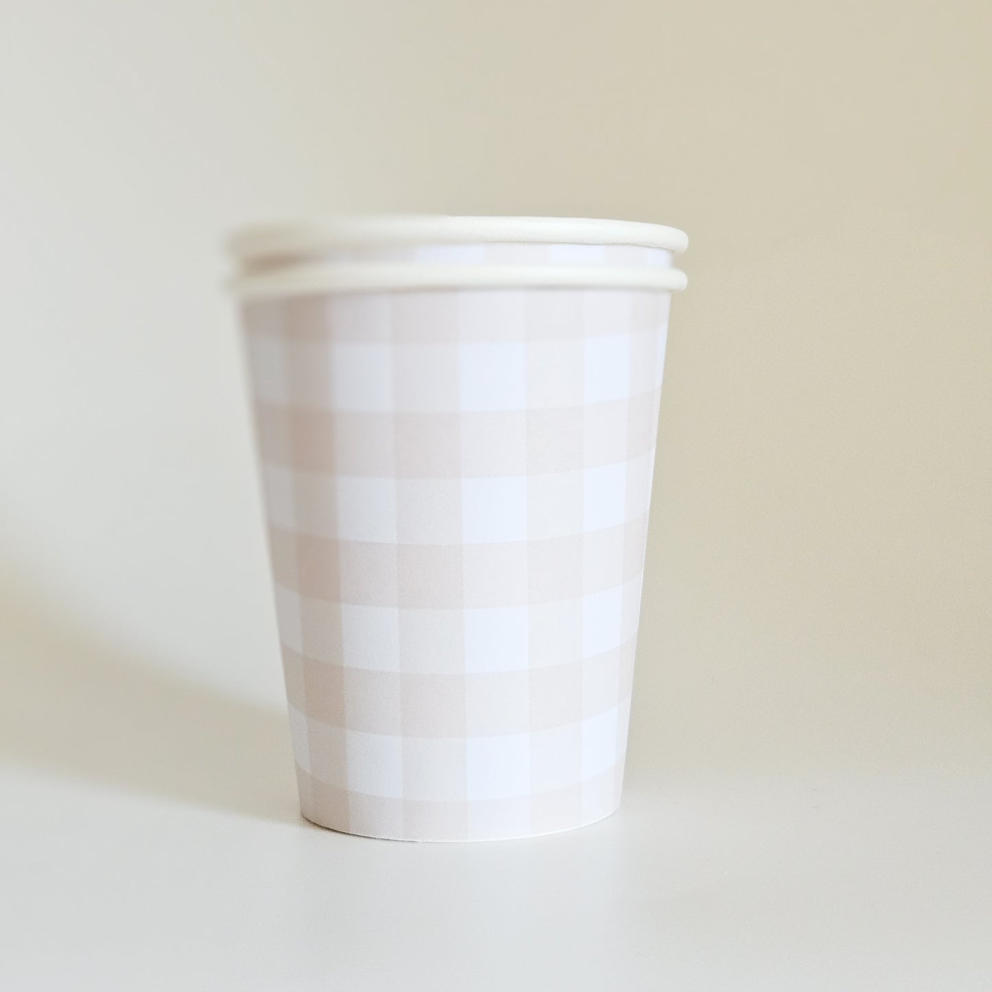 Ensemble de 8 verres Gingham beige