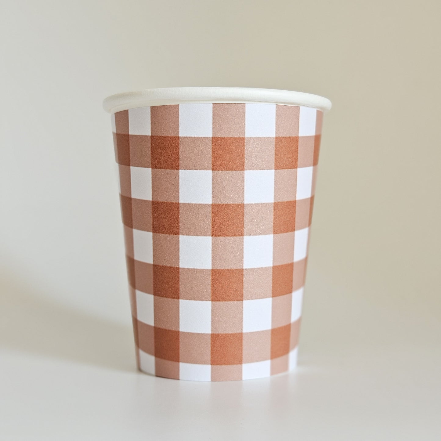 Ensemble de 8 verres Gingham orange brûlé