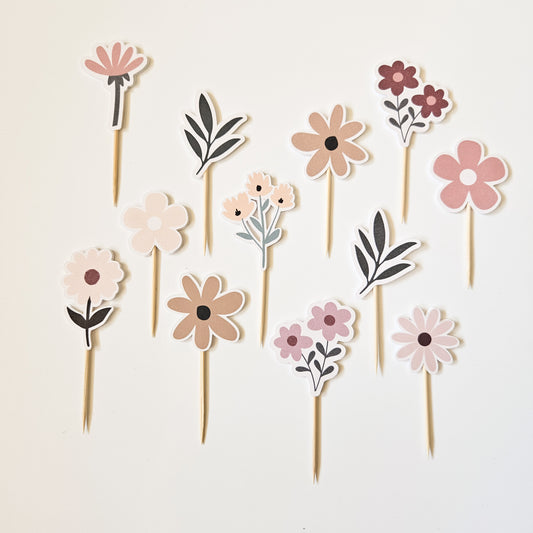 Cupcake Toppers Fleurs / Fleurs d'automne