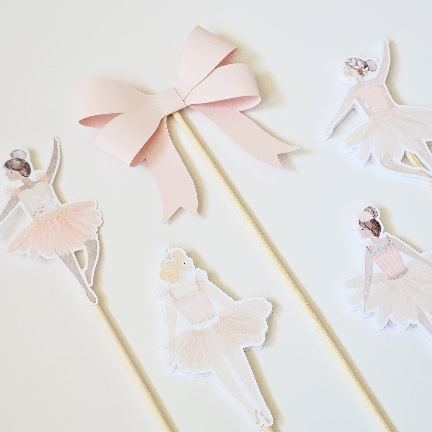 Set of 5 Cake Toppers / Ballerina