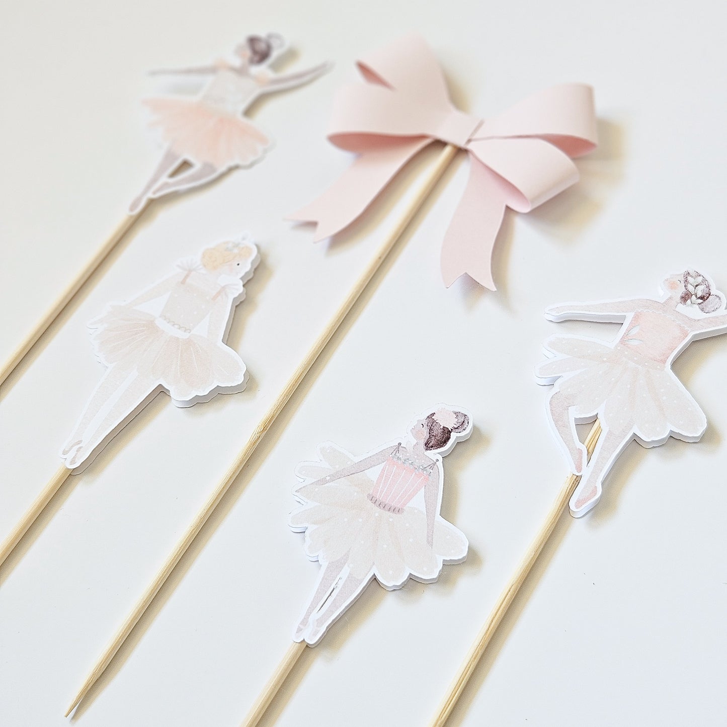 Set of 5 Cake Toppers / Ballerina