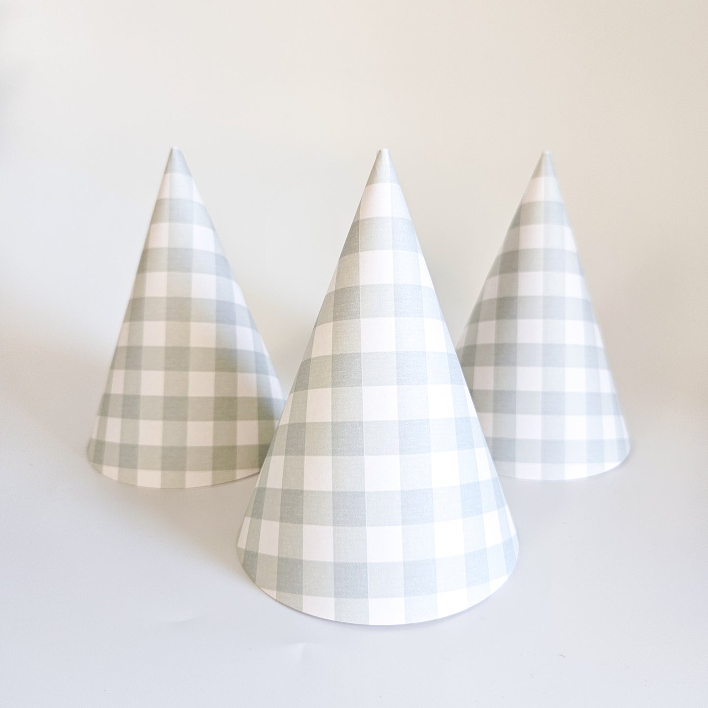 Green Gingham Hat Set