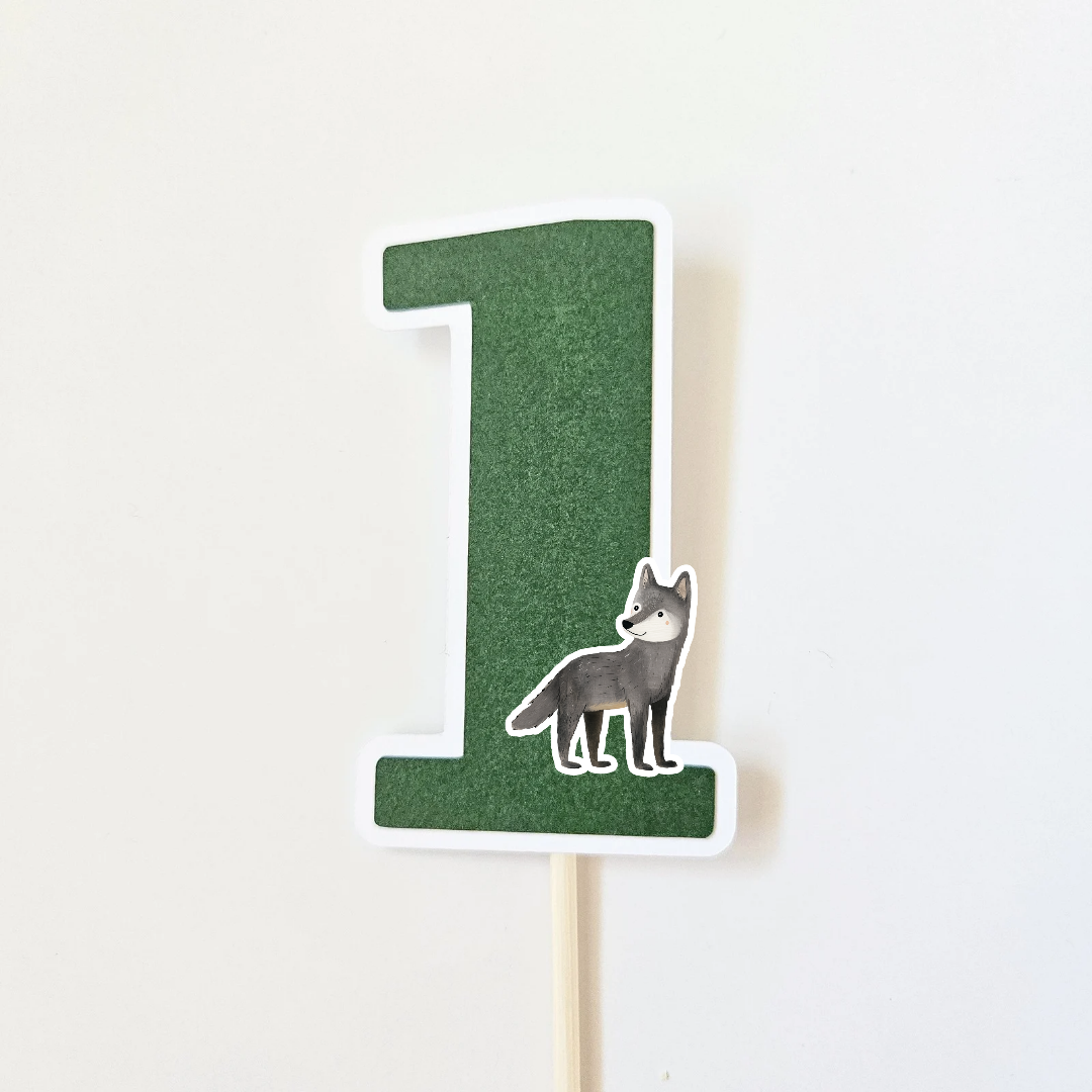 Green number topper / Animal choice