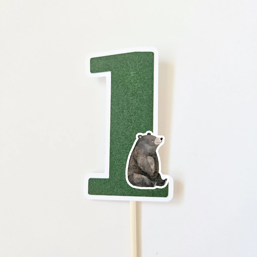 Green number topper / Animal choice