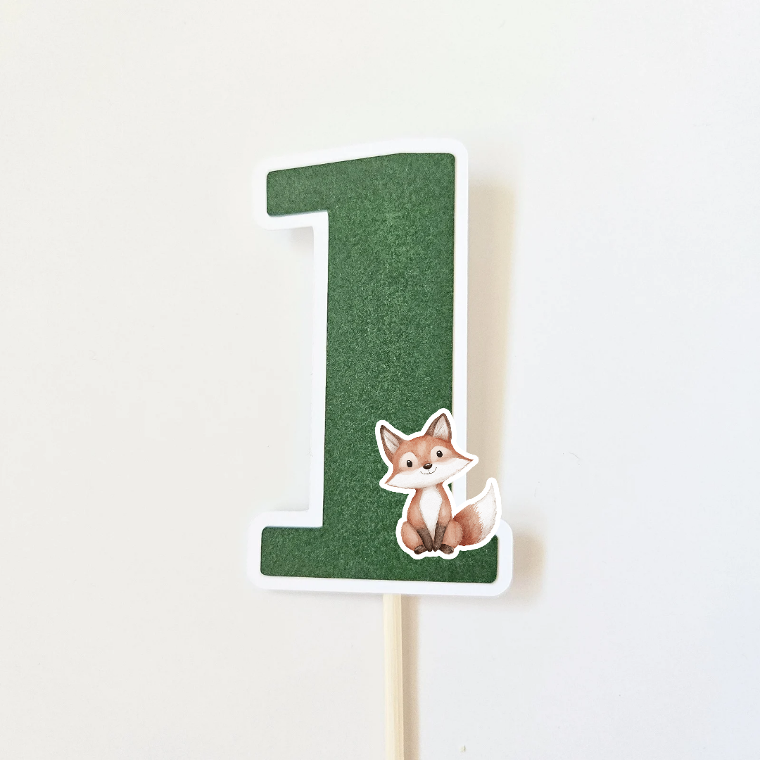 Green number topper / Animal choice