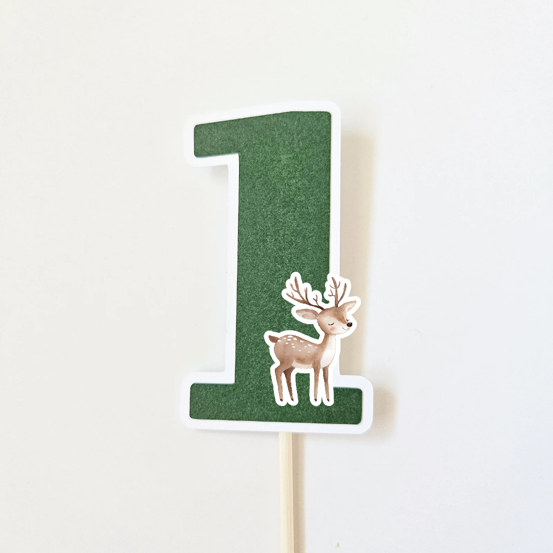 Green number topper / Animal choice