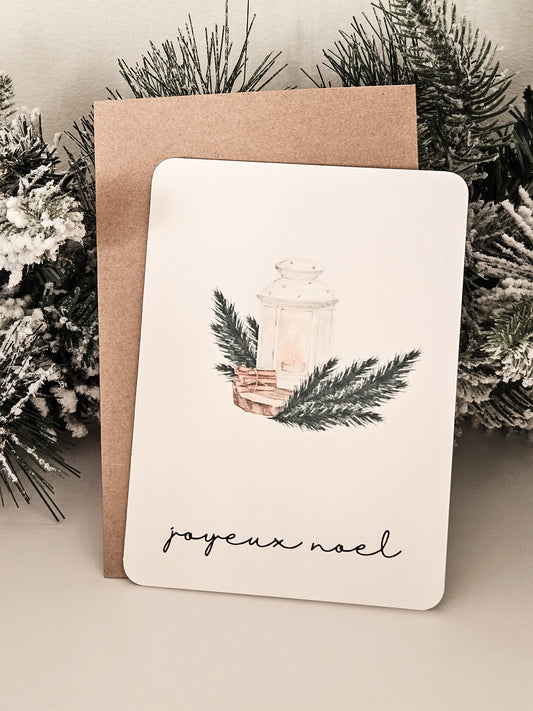 Carte de Noël / Minimaliste LANTERNE