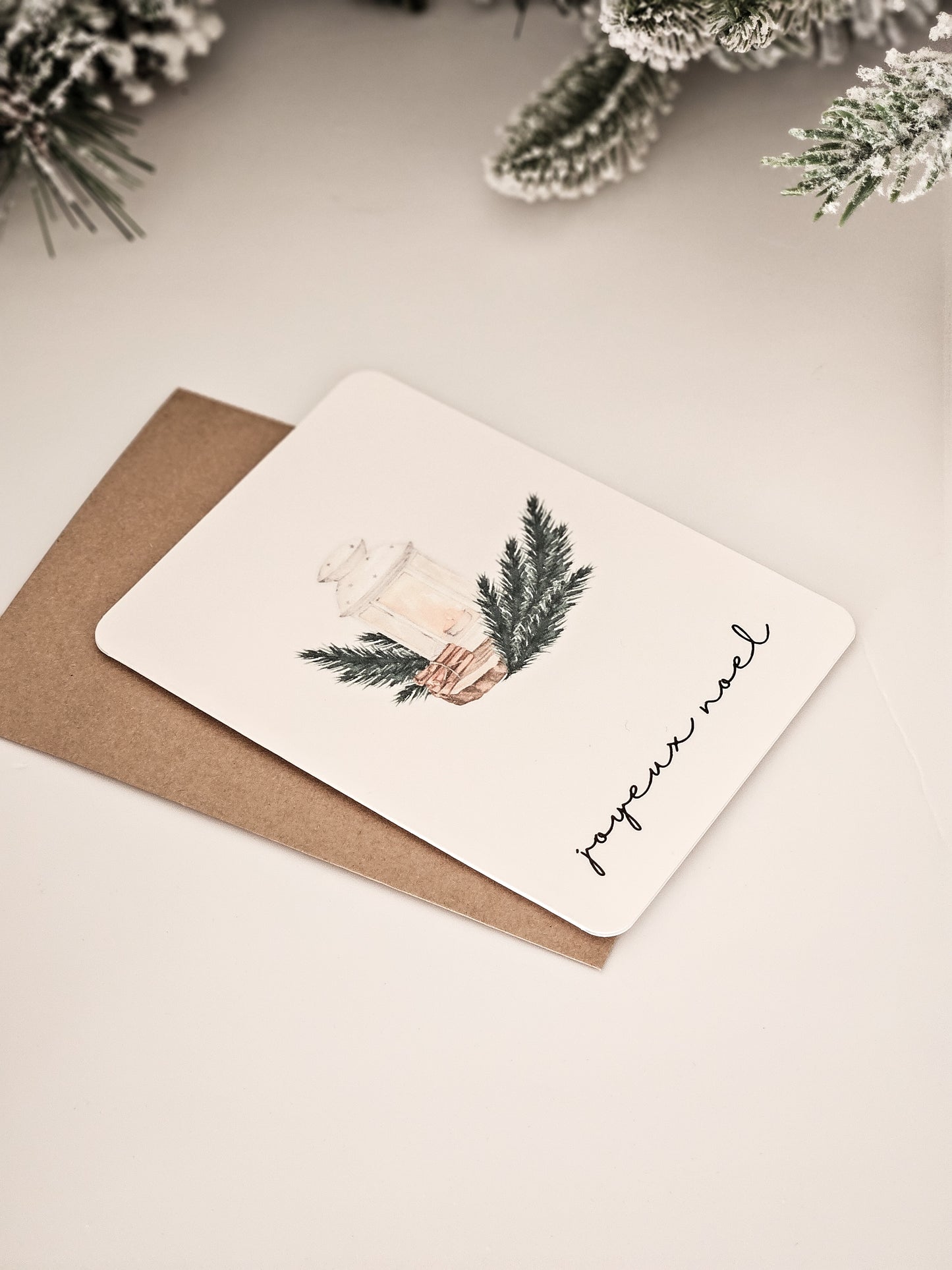 Carte de Noël / Minimaliste LANTERNE