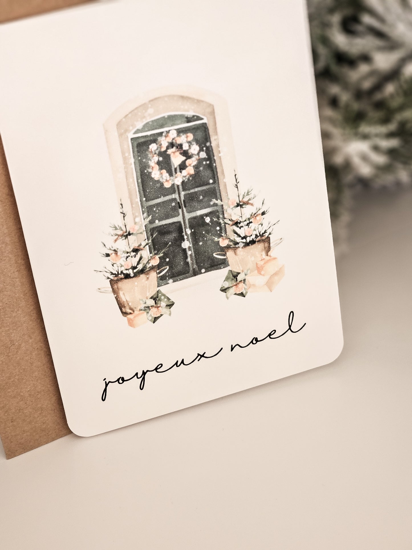 Carte de Noël / Minimaliste PORTE