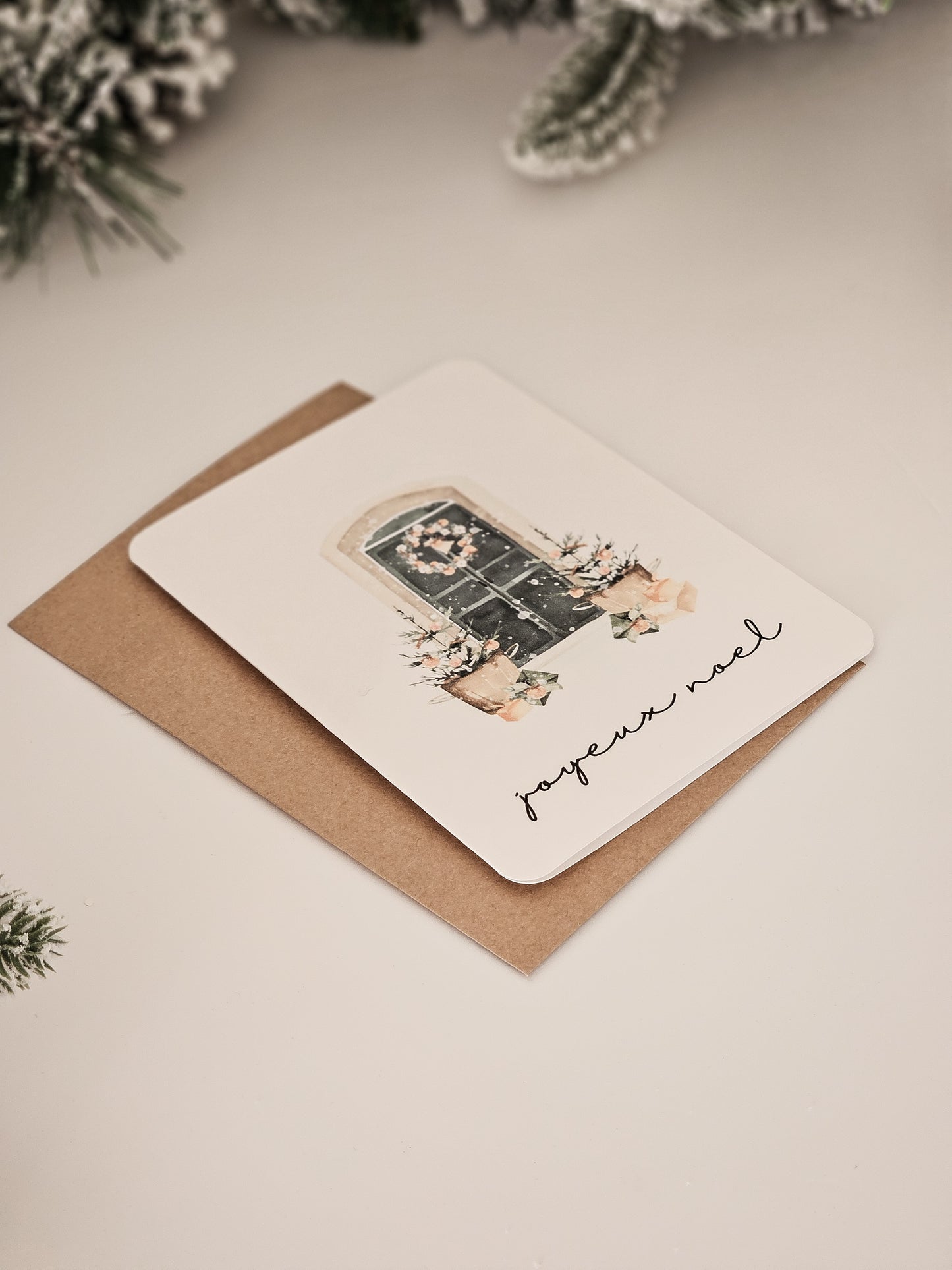 Carte de Noël / Minimaliste PORTE