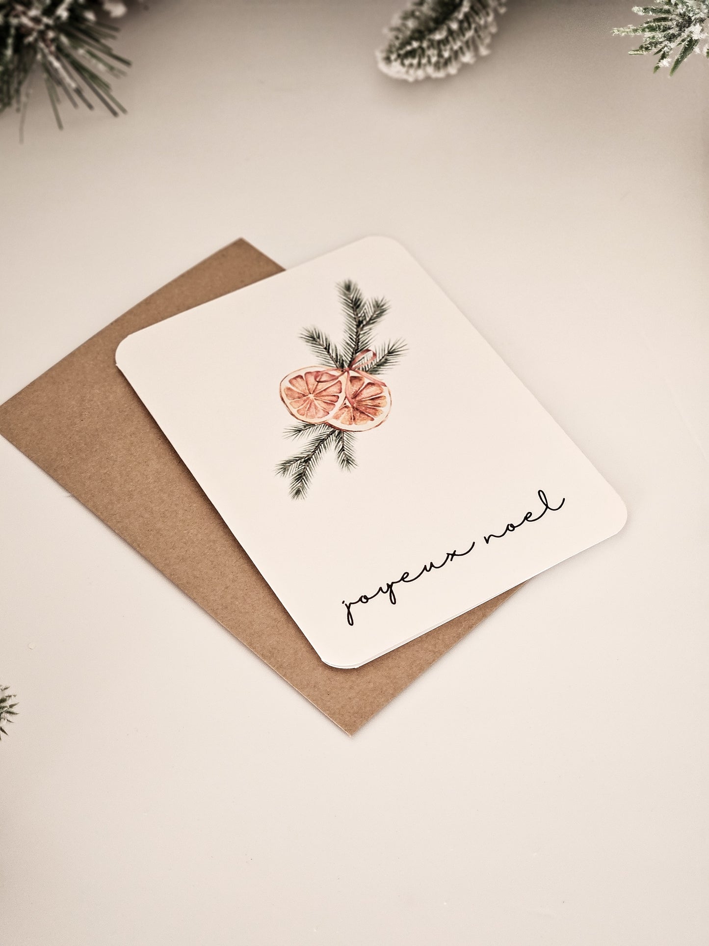 Carte de Noël / Minimaliste ORANGE