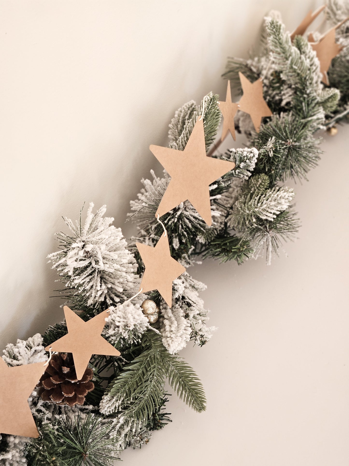 Guirlande décorative Noël / ÉTOILES KRAFT