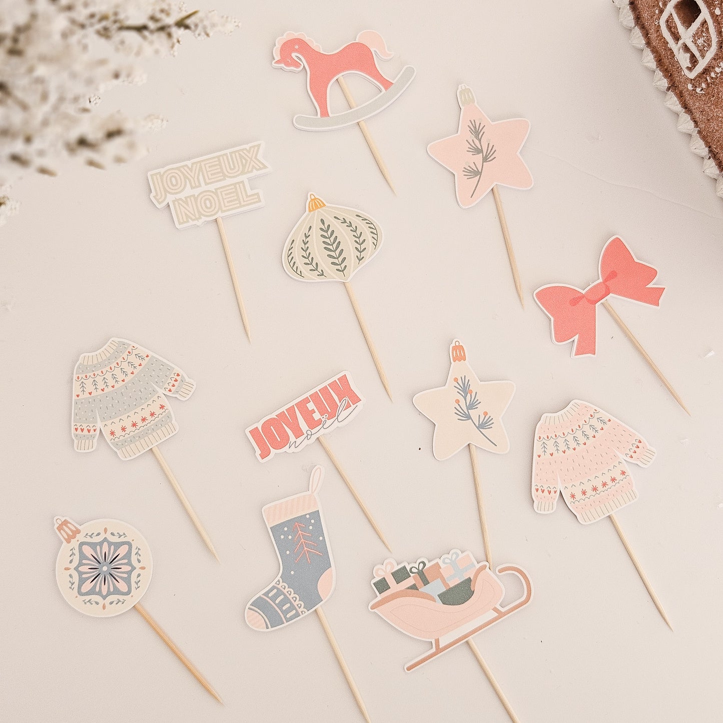 12 Toppers pour buffet/cupcake / FUNCKY