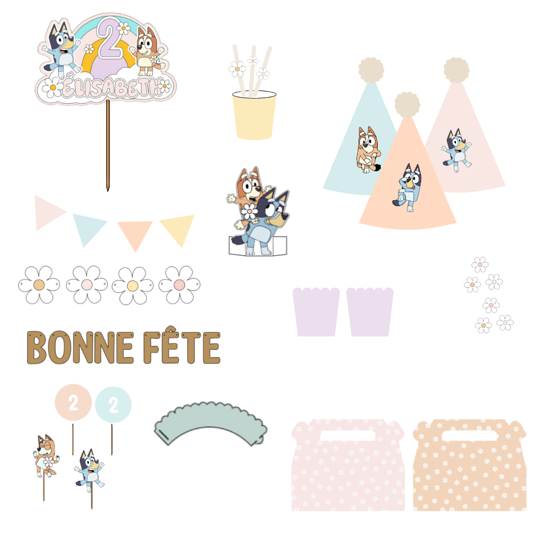 Boîte ''Bluey & Fleurs''