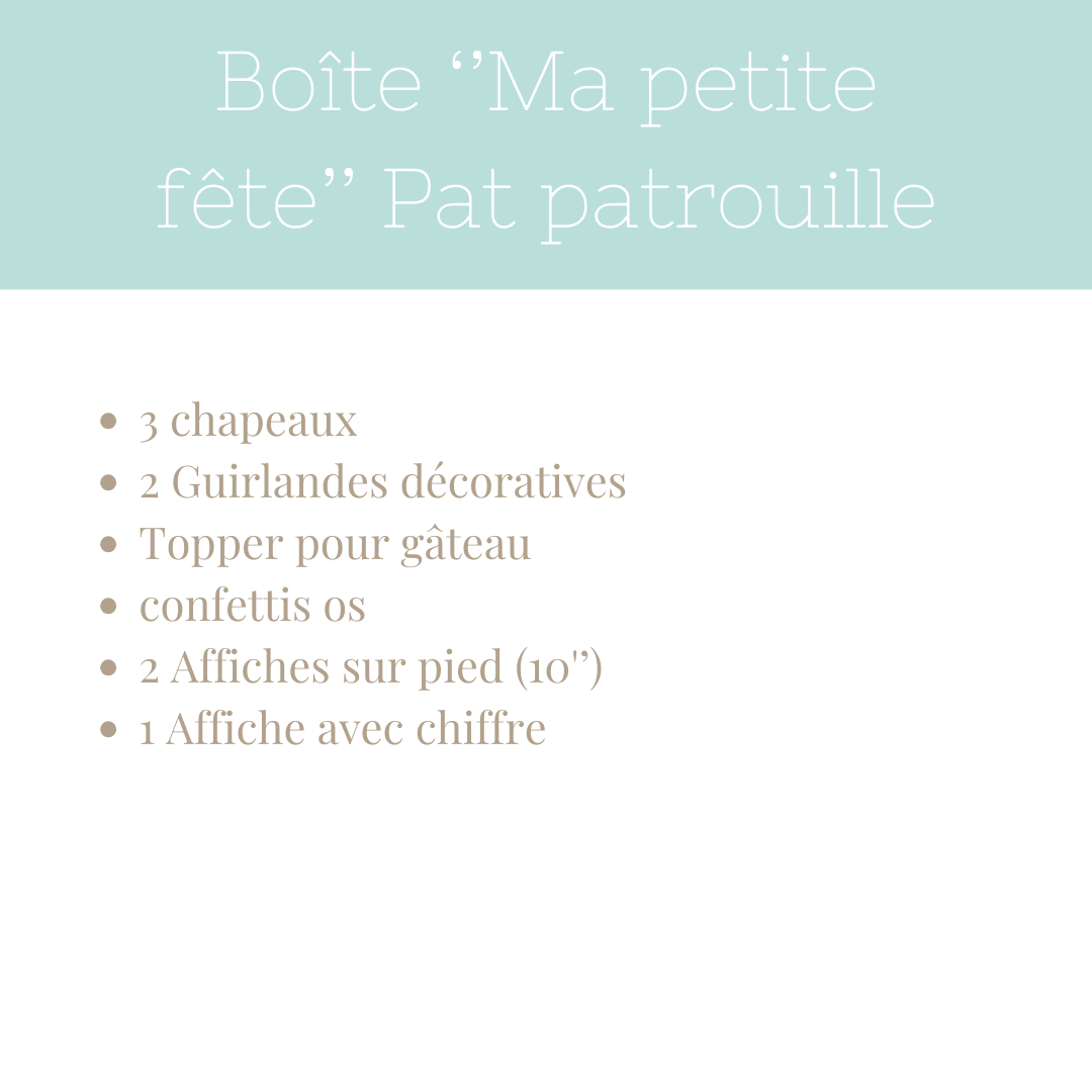 Boîte ''Pat Patrouille Pastel''