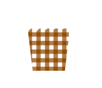 Set of 3 small Gingham Burnt Orange snack boxes