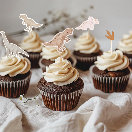 Ensemble de toppers à cupcake / Dinosaure