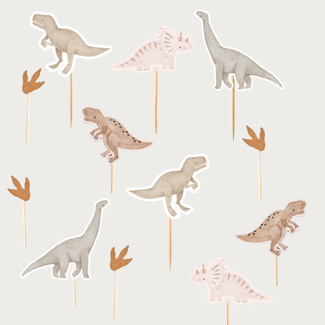 Ensemble de toppers à cupcake / Dinosaure