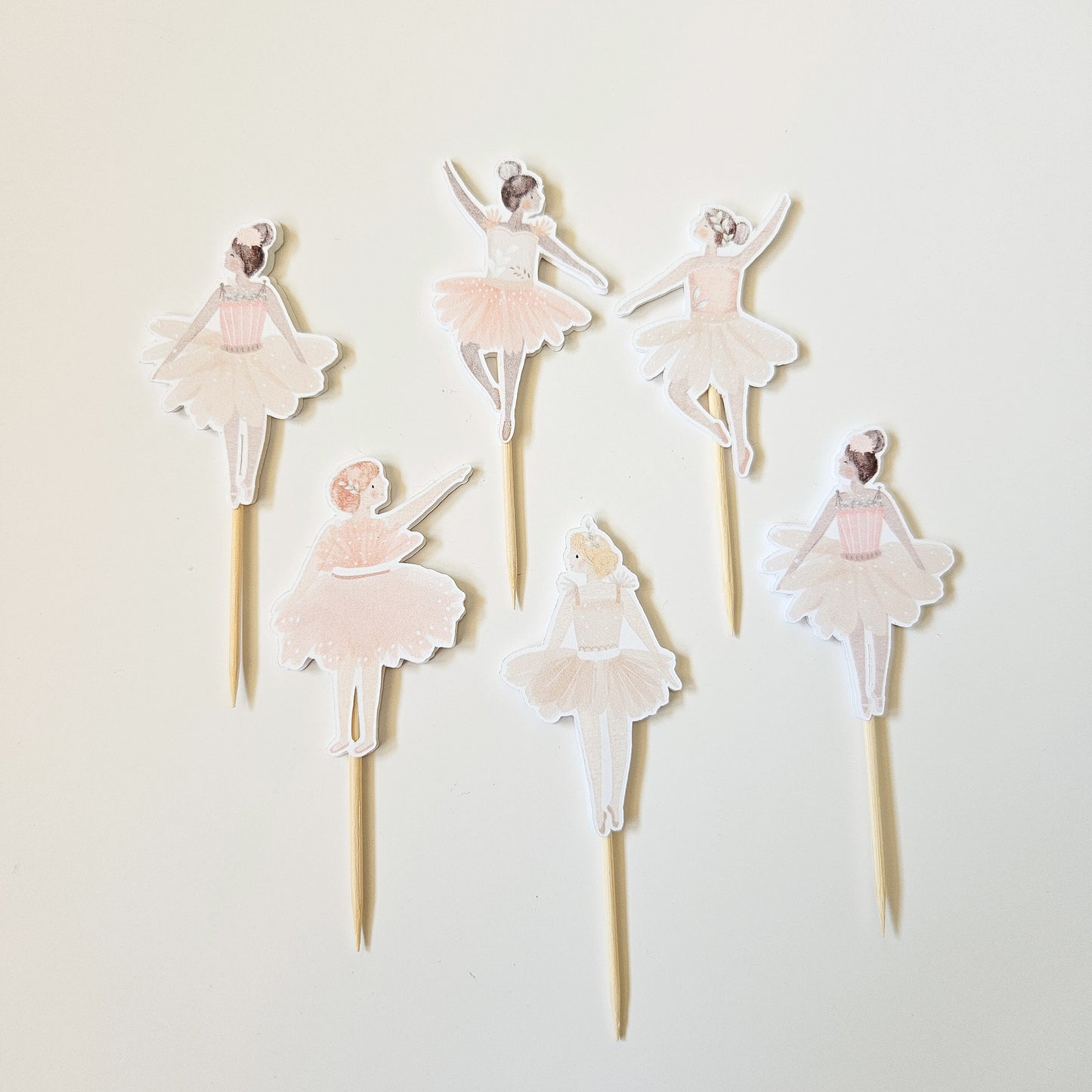 Cupcake toppers with / Ballerina